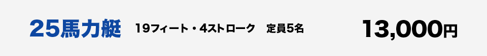 25馬力艇、13000円